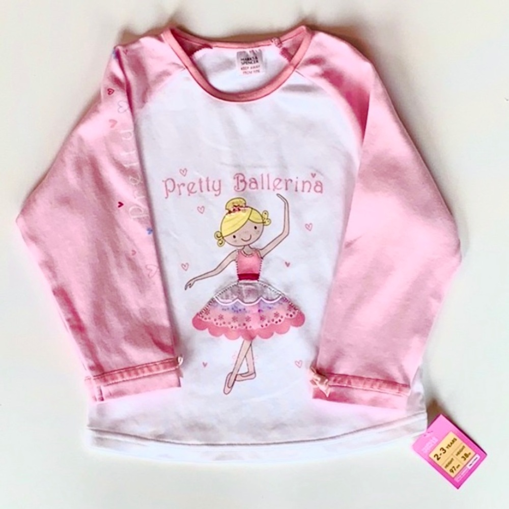 Marks & Spencer Pretty Ballerina Pajamas 2 3 2T 3T